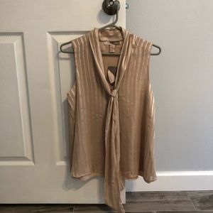 Nude dressy blouse